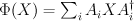 \Phi(X) = \sum_i A_i X A_i^\dagger